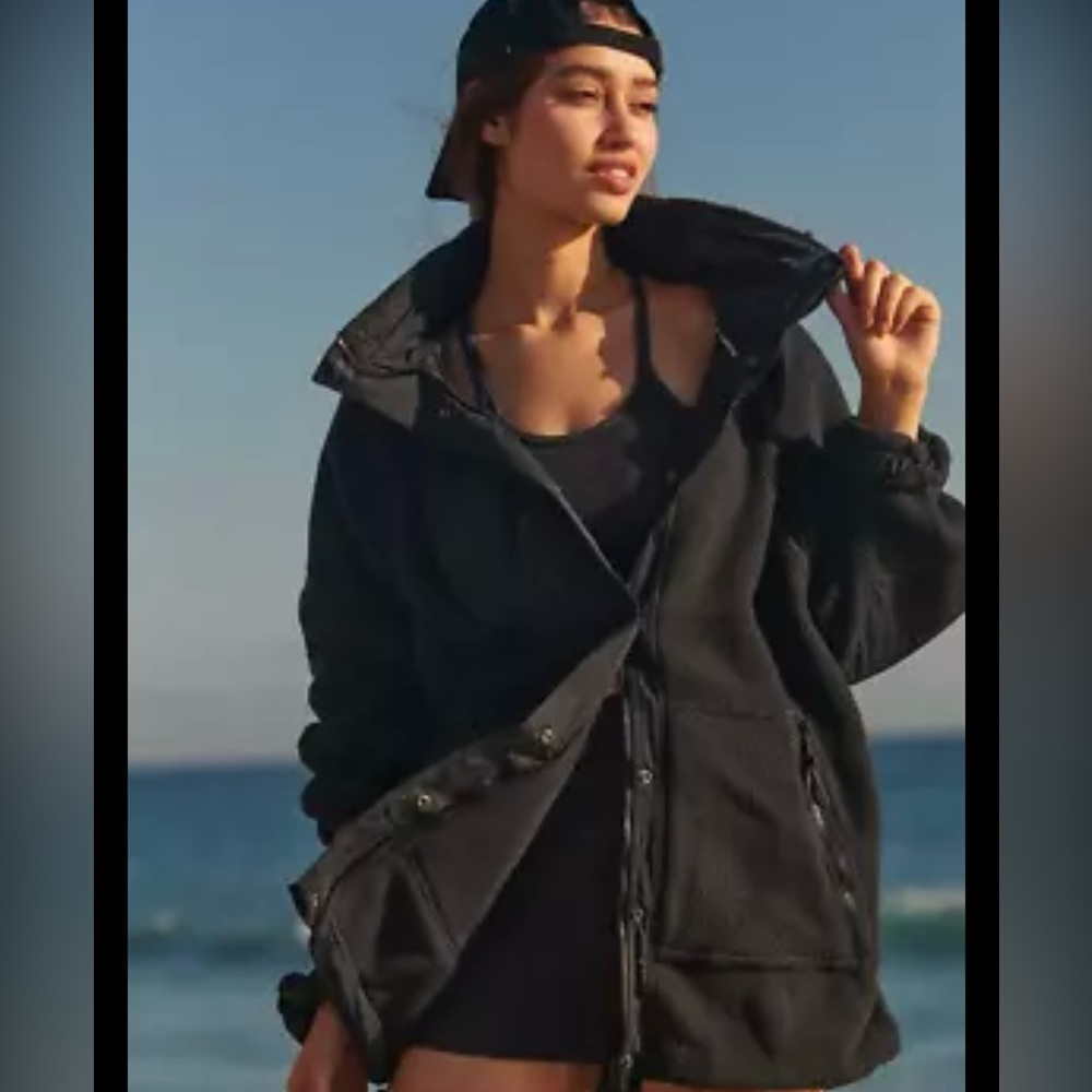 Free People Black Utility Jacket